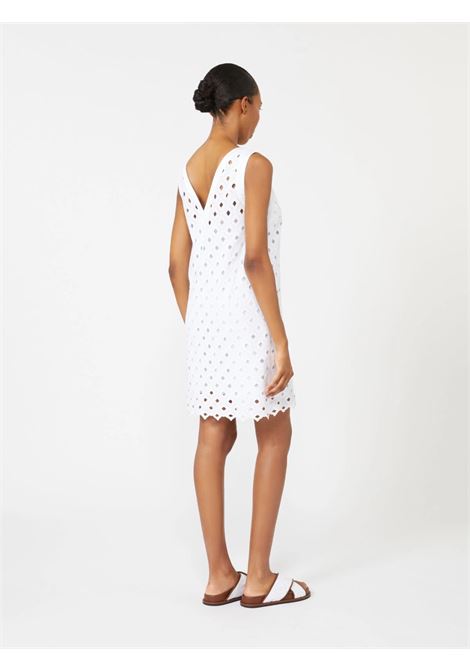 Abito ad A in jersey macramé - Bianco ottico 235,00 MAX MARA beachwear | BCHPESI001